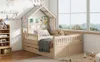 Hausbett Kinderbett 140x200 cm Kiefer Massivholz Cream mit Produktbild-Vorschau 13