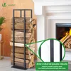 VOUNOT® Métal Étagère à bois de cheminée 33 x 33 x 112 cm, Voir les images du produit 6