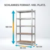 IvoQ Lagerregal – 180 x 90 x 40 cm – 5 verstellbare Böden – Produktbild-Vorschau 4