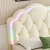 Close-up of a tufted headboard with LED lights. Náhled obrázku produktu
