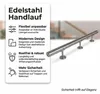 Mucola Treppengeländer SilberØ 4,2 cm Wand Geländer Produktbild-Vorschau 11
