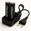 2 x 1200 mAh 18650 3,7 V Li-Ion - 18 x 65 mm zylindrisch - Produktbild-Vorschau 2