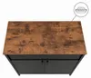 Komoda loft z drzwiczkami czarna 80 cm szafka industrialna Podgląd zdjęcia produktu 11