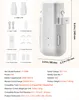 A collage of product images and a detailed specification table for an automatic curtain opener. Náhľad obrázku produktu