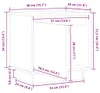 vidaXL Nachttisch Weiß 40x30x40 cm Massivholz Kiefer Produktbild-Vorschau 8