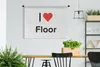MuchoWow® Wandteppich Wandbehang Ich liebe - Boden - Produktbild-Vorschau 2