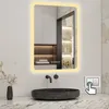LED Spiegel mit Uhr 60×80cm 3 Lichfarbe dimmbar Memory Produktbild-Vorschau 1