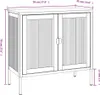 vidaXL Sideboard Schwarz 70x35x70 cm Glas und Stahl Produktbild-Vorschau 8
