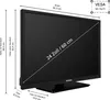 A diagram showing the dimensions of a TELEFUNKEN television. Produktbild-Vorschau