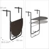 Table suspendée pour balcon, Pliable, Marron, 84 x 60 x 63 Voir les images du produit 5