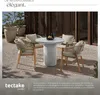 Table de jardin ronde TALMI 86,5x75,5cm - gris béton Voir les images du produit 4