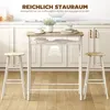 HOMCOM Bartisch Set 3-teilig Esstisch mit 2 Barhocker Produktbild-Vorschau 5