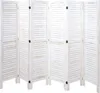 A white, slatted room divider is shown against a white background. Produktbild-Vorschau