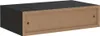 A black floating shelf with a visible drawer front made of MDF. Produktbild-Vorschau