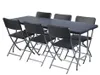 Zusammenklappbarer Tisch - Rattanmuster - 180 x 75 x 74 cm Produktbild-Vorschau 18