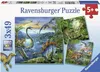 Puzzle 3x49 pièces, La fascination des dinosaures, Voir les images du produit 1