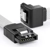 deleyCON SATA 3 Nylon Kabel 60cm 90° gewinkelt 6 Gbit/s - Produktbild-Vorschau 2