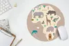 MuchoWow® Mauspad Mousepad Tiere - Weltkarte - Kinder - Produktbild-Vorschau 5