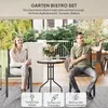 Outsunny Bistro-Set 3-teilig Wetterfest Gartenmöbel Set mit Produktbild-Vorschau 4