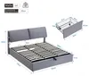 Bekleed bed 160 x 200 cm van fluweel met bedbox met Productafbeelding-voorbeeld 6