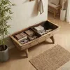vidaXL Aufbewahrungsbank Massivholz und Stoff  103 x 51 x Produktbild-Vorschau 1