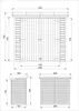 Technical drawing with dimensions of a wooden garden shed. Podgląd zdjęcia produktu