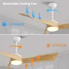 AIORBER Ventilateur de plafond, 52", 18W LED, dimmable en Voir les images du produit 6