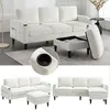 LVHOM Canapé 3 places avec pouf, 196,5 cm Canapé modulable Voir les images du produit 1