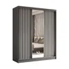 AX LIVING Cabinio Kleiderschrank Grau Weiß mit Spiegel 180 Produktbild-Vorschau 1