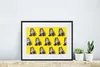MuchoWow® MuchoWow® Gerahmtes Poster Katze - Muster - Gelb Produktbild-Vorschau 6