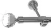 Edelstahl Look Gardinenstange 20mm Wandträger 1-läufig, Produktbild-Vorschau 1