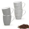Set di 4 tazze da caffè con design a righe punteggiate Anteprima dell’immagine prodotto 1