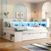 Abrihome Dětská postel pro mládež 140x200 cm s LED a USB, Náhled obrázku produktu 2