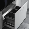 Poubelle Hailo 10000228 Triple XL 900 28/28/28 litres gris Voir les images du produit 2
