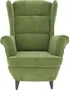 vidaXL Poltrona in velluto verde chiaro Anteprima dell’immagine prodotto 2