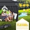 tillvex Pavillon 3x3m Anthrazit - mit 4 Seitenteilen Produktbild-Vorschau 8