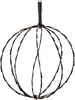 A black sphere-shaped decoration with lights on a white background. Produktbild-Vorschau