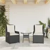 The Living Store Gartensessel 2 Stk. Verstellbar Schwarz Produktbild-Vorschau 4