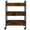 vidaXL Wózek kuchenny dąb wędzony 50x30x70 cm materiał Podgląd zdjęcia produktu 7
