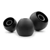 Three black silicone earbud tips are arranged on a white background. Anteprima dell’immagine prodotto