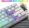 Lexonelec K61 60% White Gaming Keyboard Mini PC RGB Produktbild-Vorschau 4