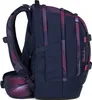 Side view of a navy blue backpack with pink and purple geometric patterns. Anteprima dell’immagine prodotto