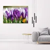 Leinwandbild wiese mit krokussen 90x60 cm Feeby lila Produktbild-Vorschau 2
