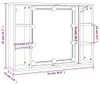 vidaXL Zrcadlová skříňka s LED hnědý dubový vzhled 76x15x55 Náhled obrázku produktu 6