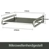 Mikrowellen Regal, Chromstahl Wandmontage Produktbild-Vorschau 2