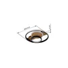 Design plafondlamp Pikara zwart met hout Productafbeelding-voorbeeld 6