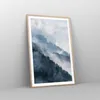 Gerahmtes Poster - Rahmen in heller Eiche - Berge Nebel Produktbild-Vorschau 8