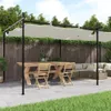 vidaXL Pergola mit Schiebedach Creme 589x292x230 cm Produktbild-Vorschau 2