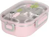Lunchbox met compartimenten, bekleed met roestvrij staal Productafbeelding-voorbeeld 3