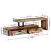 vidaXL TV-Ständer (118-200) x 30 x 40 cm Massivholz Altholz Produktbild-Vorschau 4
